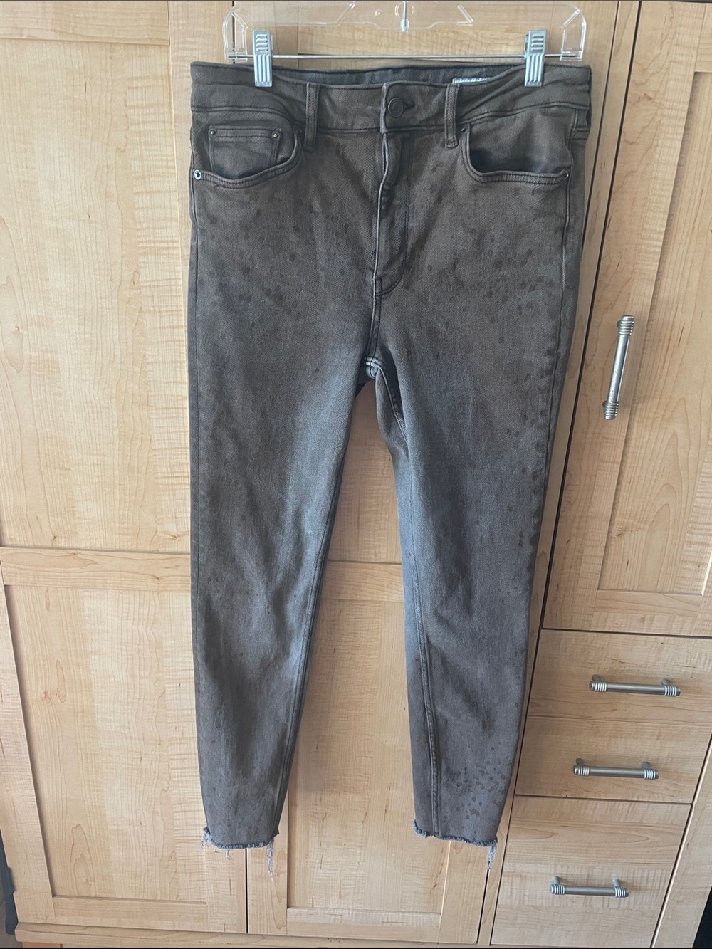 Women’s  Zara Jeans brown faded animal print 8